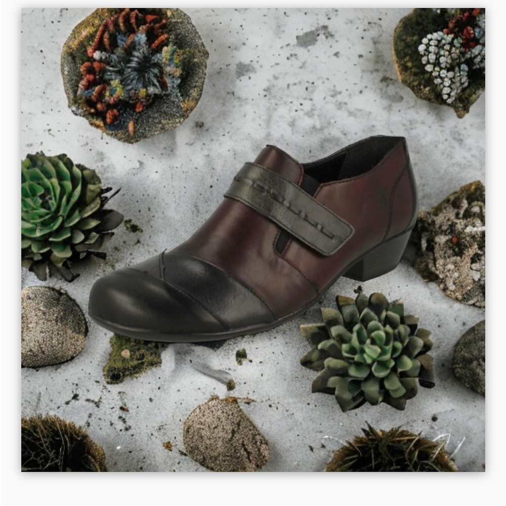 Remonte MaryJane Shoe -Genuine Leather-Wine-Black  Comfort Tech-Sz 39-8.5 -NEW☀️ - Picture 6 of 16